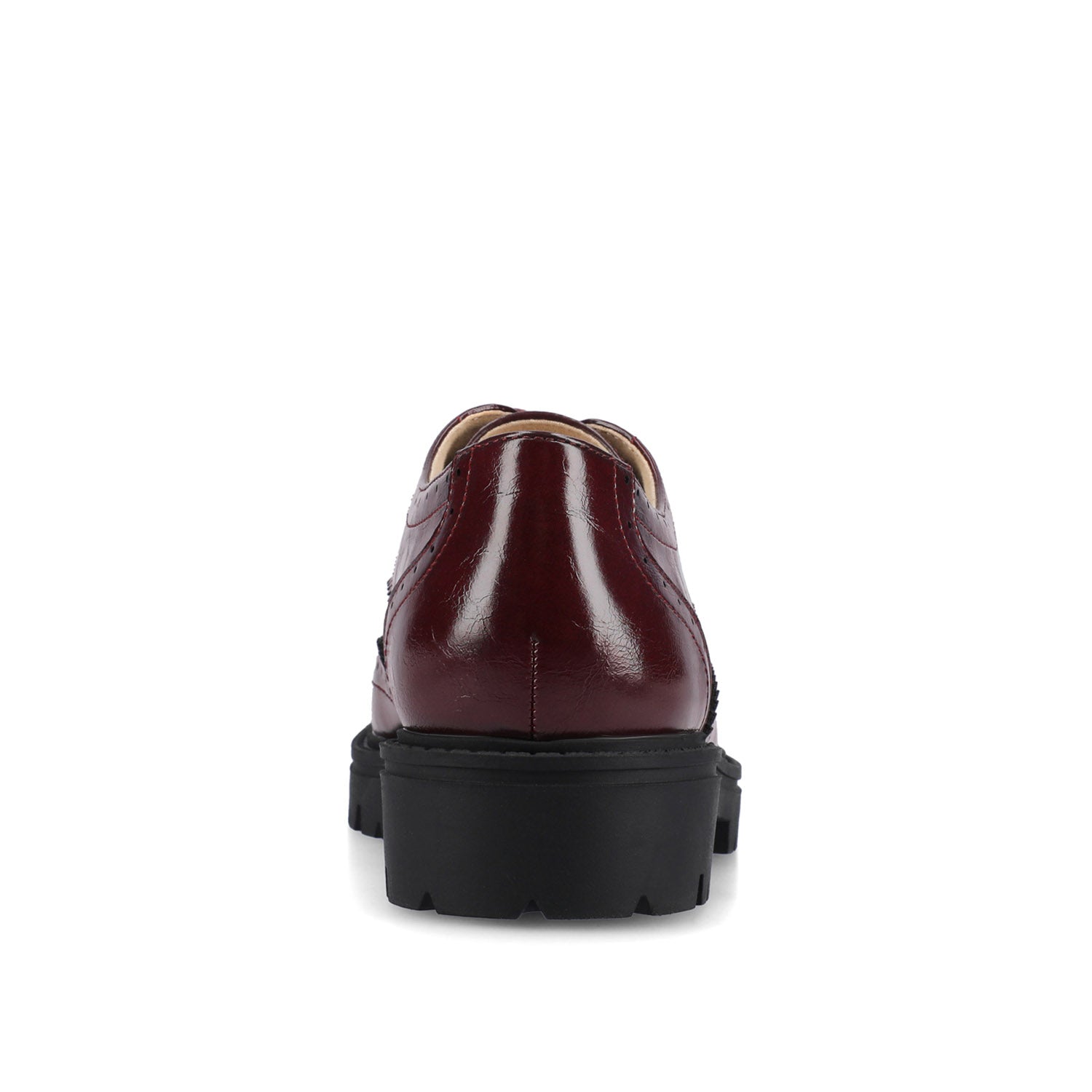 Journee CLAUDIYA OXFORD LOAFER IN VEGAN LEATHER - Oxblood