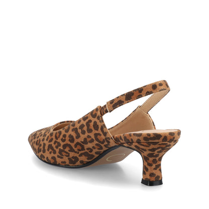 Journee PAULINA SLING BACK PUMPS - Leopard