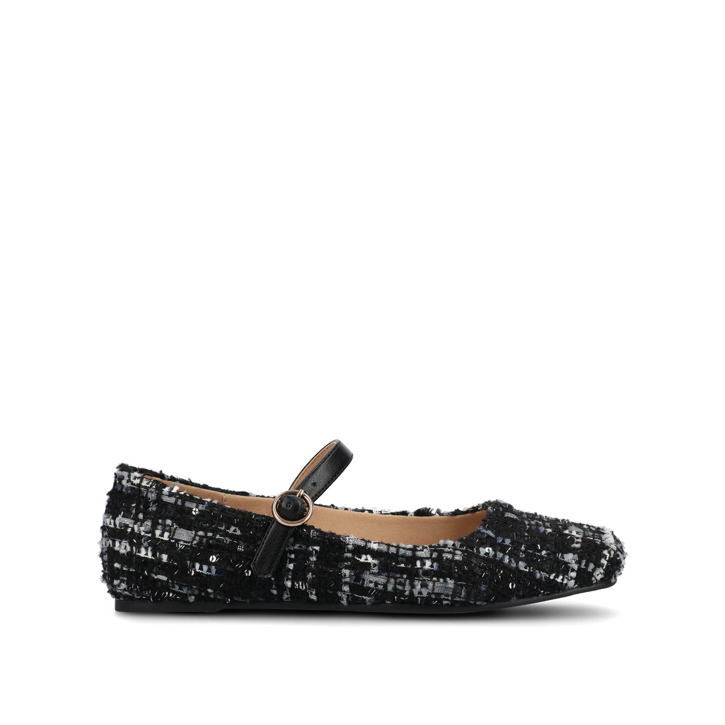 Journee CARRIE DRESS FLATS - Black Tweed