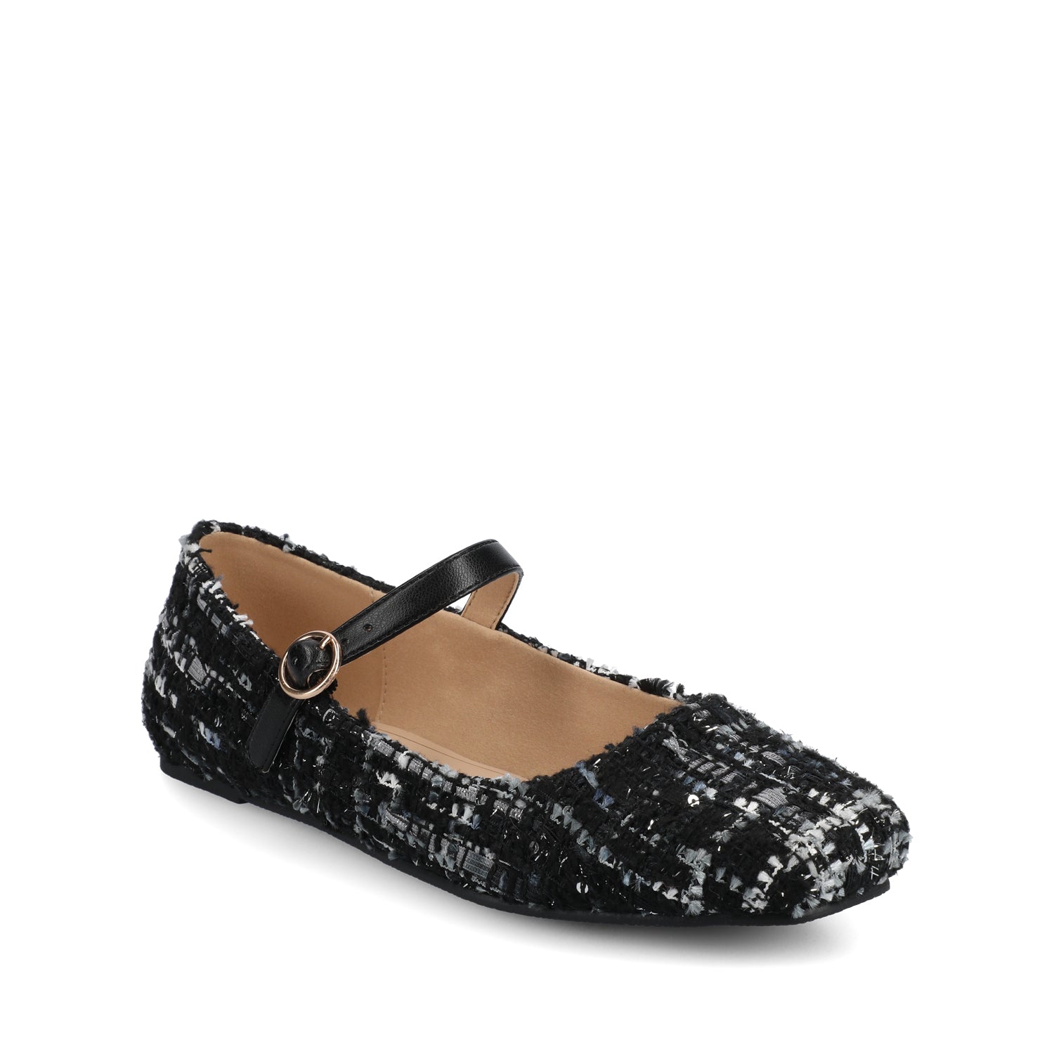 Journee CARRIE DRESS FLATS - Black Tweed