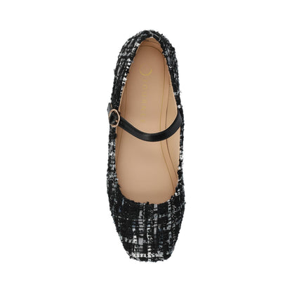 Journee CARRIE DRESS FLATS - Black Tweed