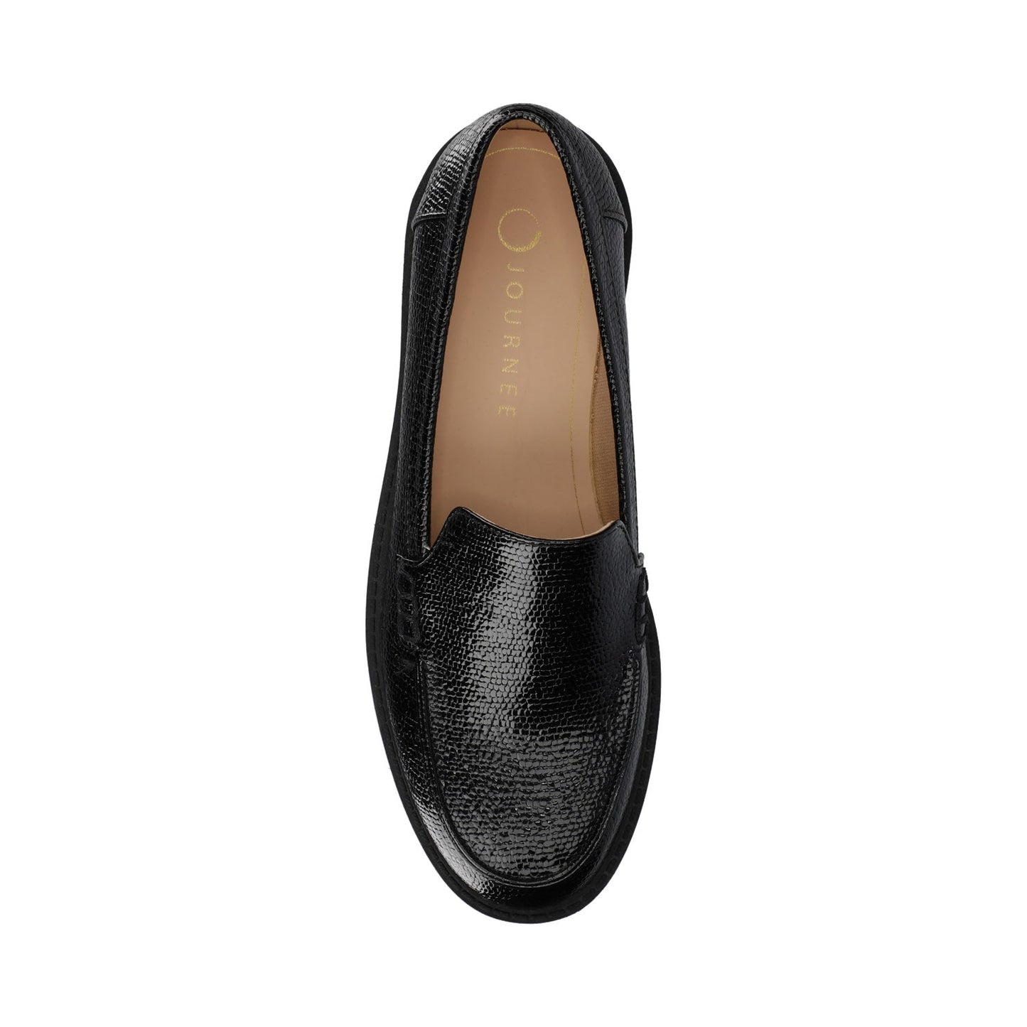 Journee ERIKA SLIP ON LOAFER - Black Lizard