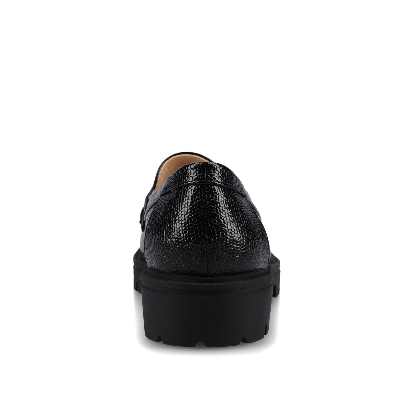 Journee ERIKA SLIP ON LOAFER - Black Lizard