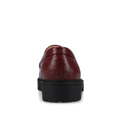 Journee ERIKA SLIP ON LOAFER - Oxblood