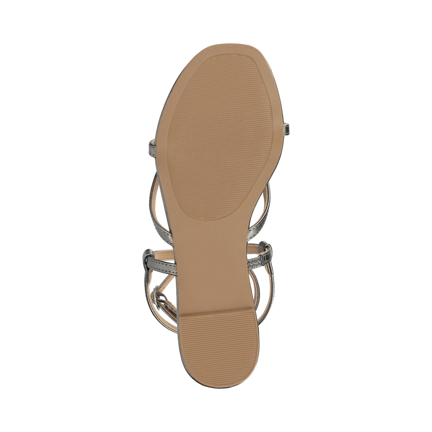 Journee SERISSA CRISSCROSS SANDAL IN VEGAN LEATHER - Pewter