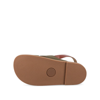Journee MARINNA FLAT SANDALS - Olive
