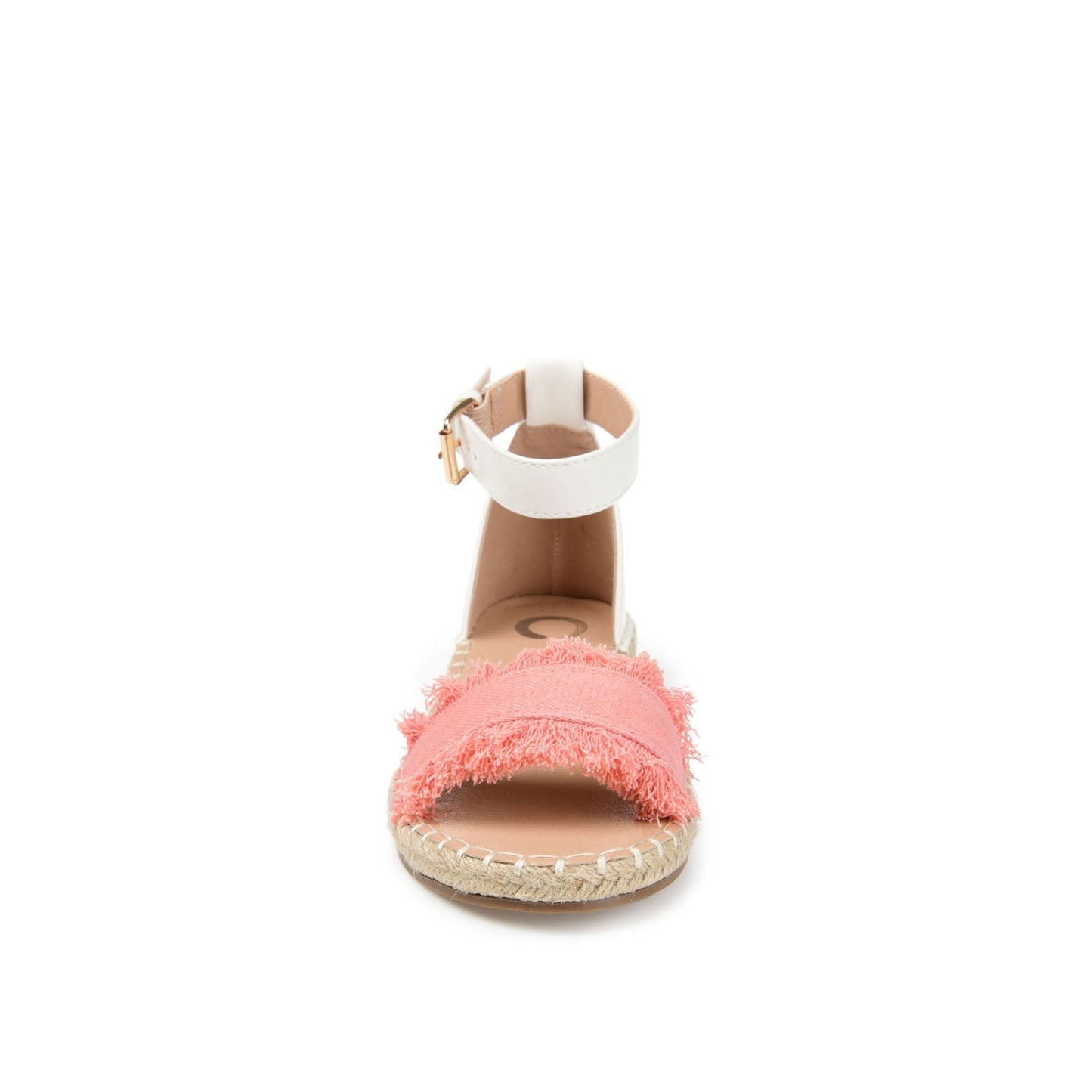 Journee TRISTEEN ESPADRILLE SANDALS IN FABRIC - Coral