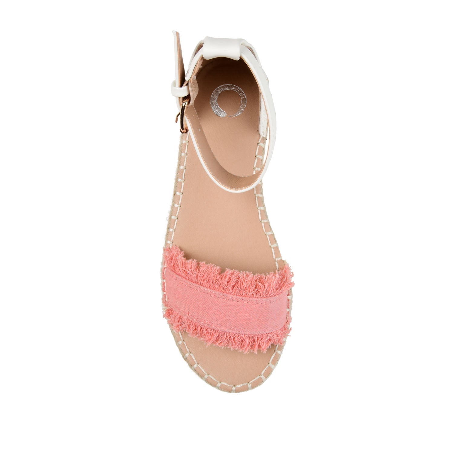 Journee TRISTEEN ESPADRILLE SANDALS IN FABRIC - Coral