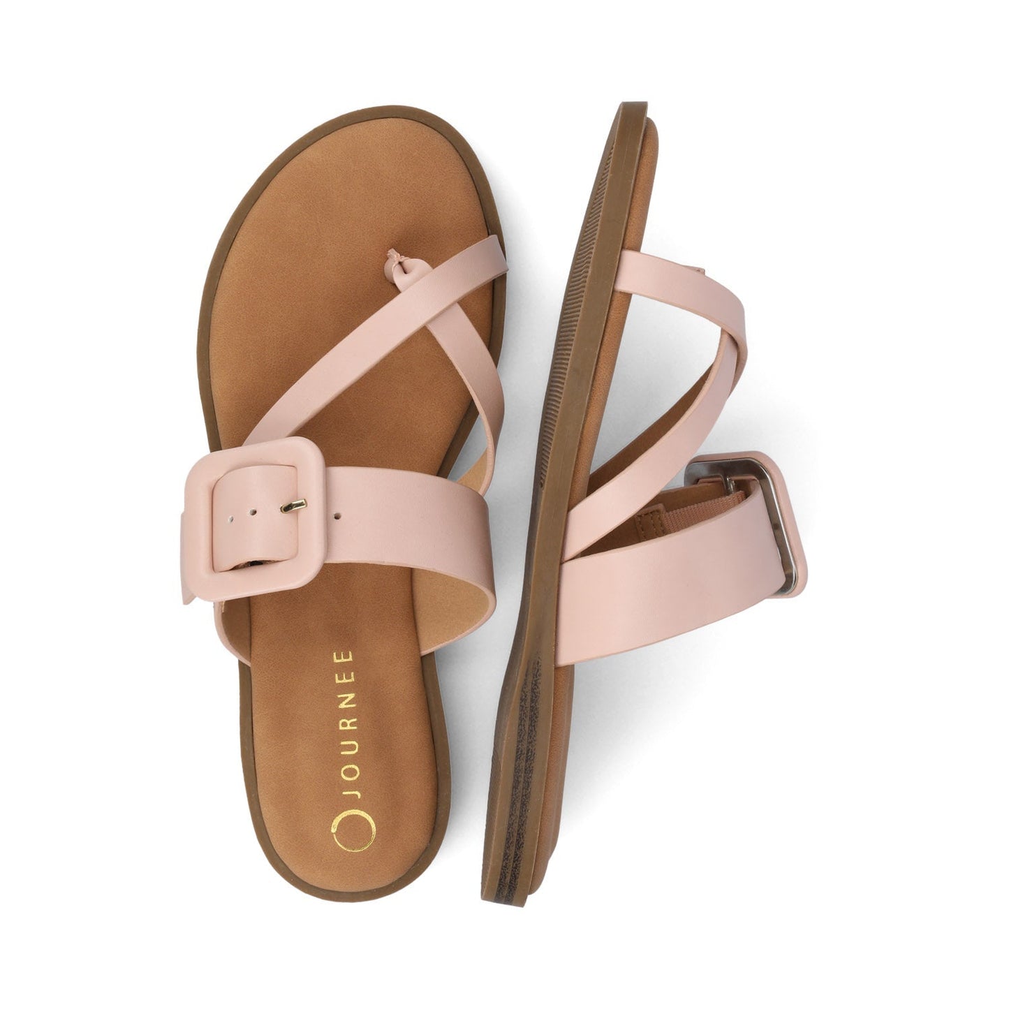 Journee LAYRA FLAT SANDALS - Pink