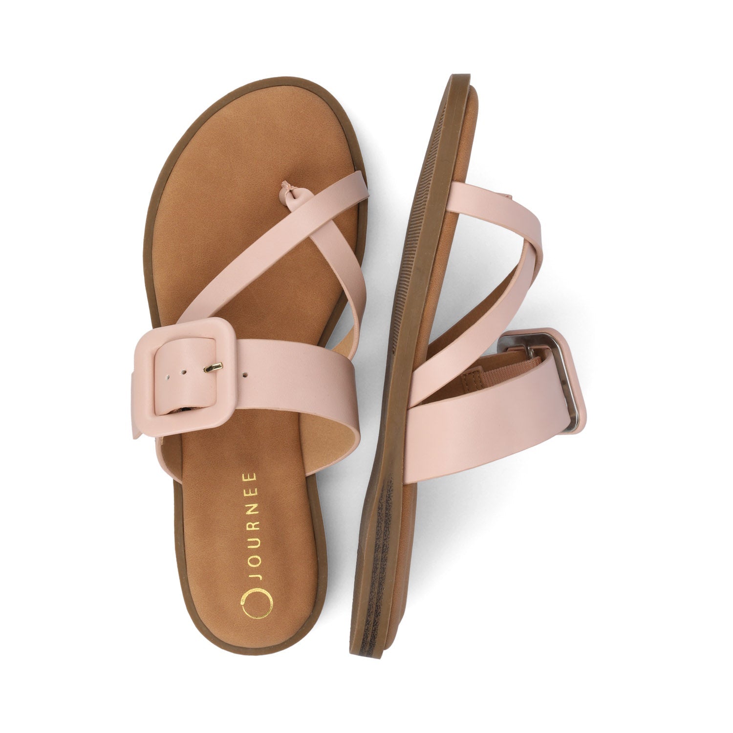 Journee LAYRA FLAT SANDALS - Pink