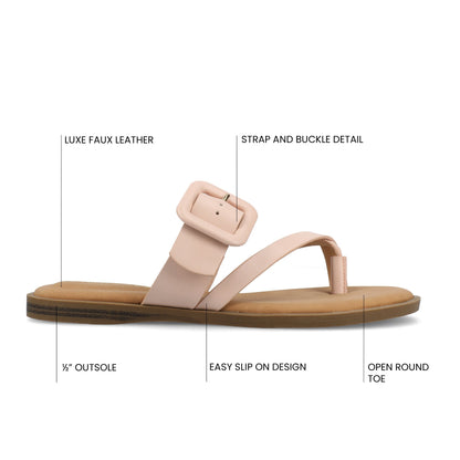 Journee LAYRA FLAT SANDALS - Pink