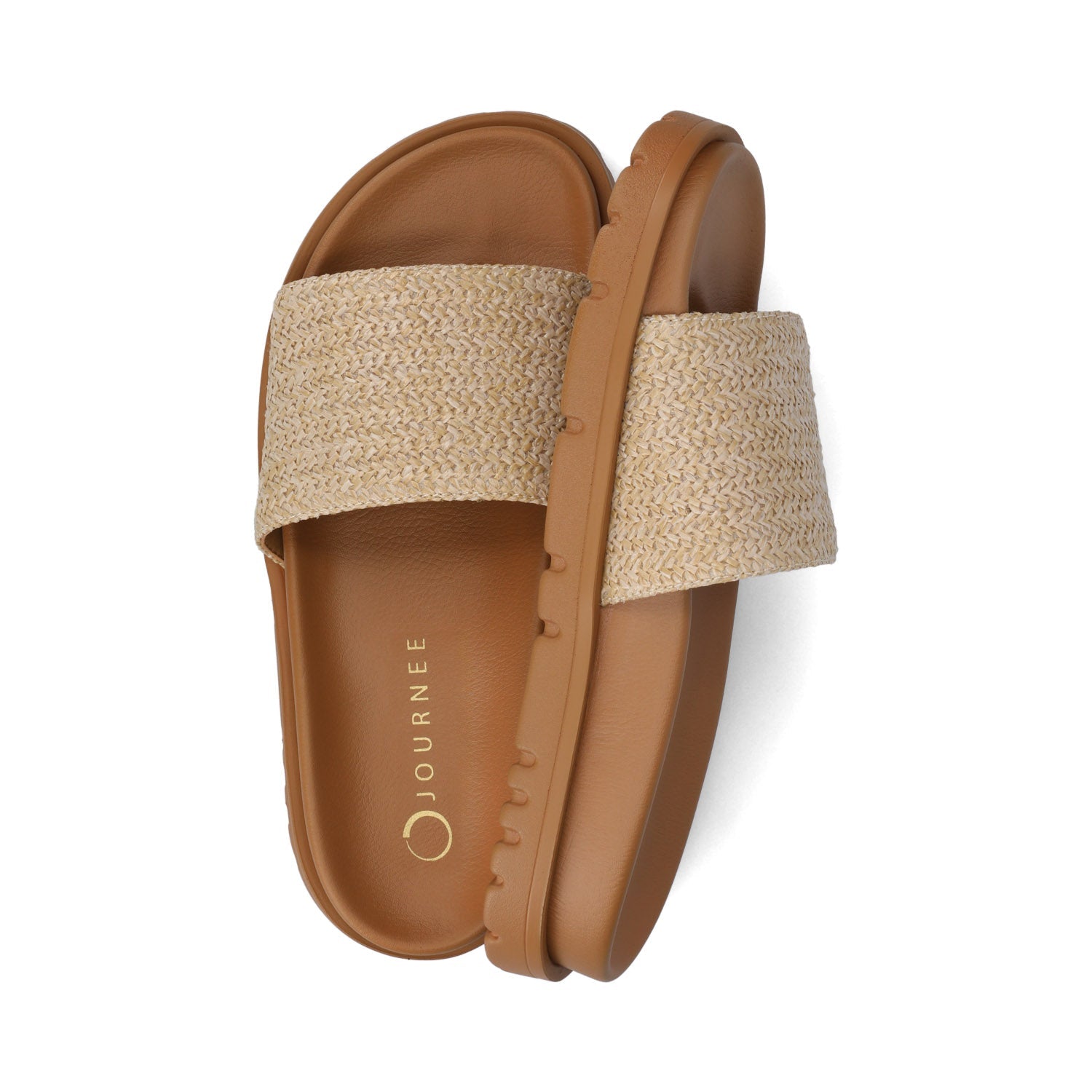Journee STARR SLIP ON SPORT SANDALS - Natural