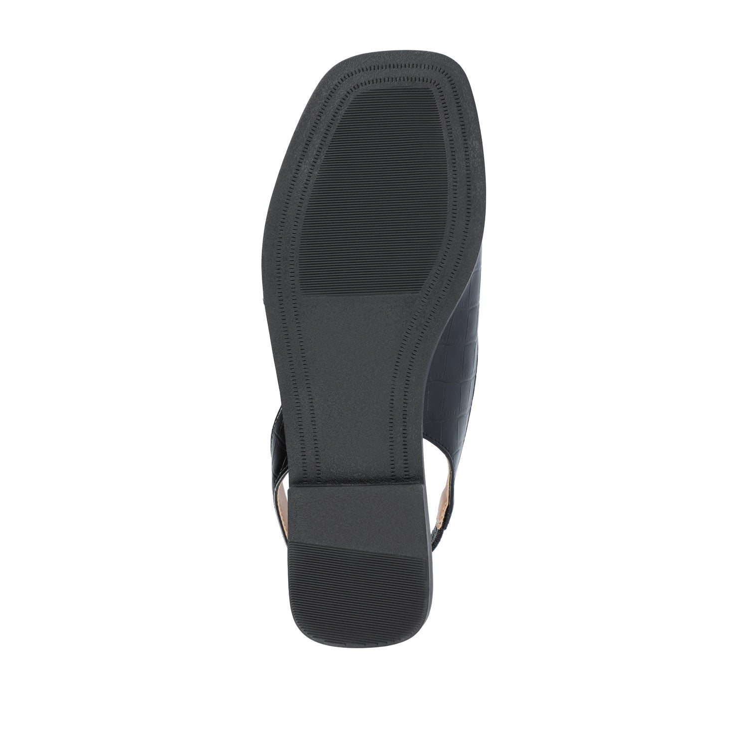 Journee BRINSLEY CUTOUT SANDALS IN CROCO - Black Croco