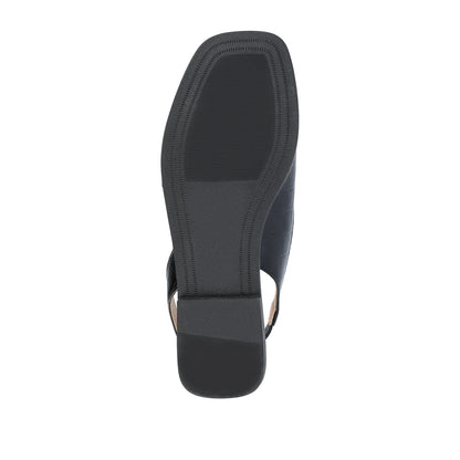 Journee BRINSLEY CUTOUT SANDALS IN CROCO - Black Croco