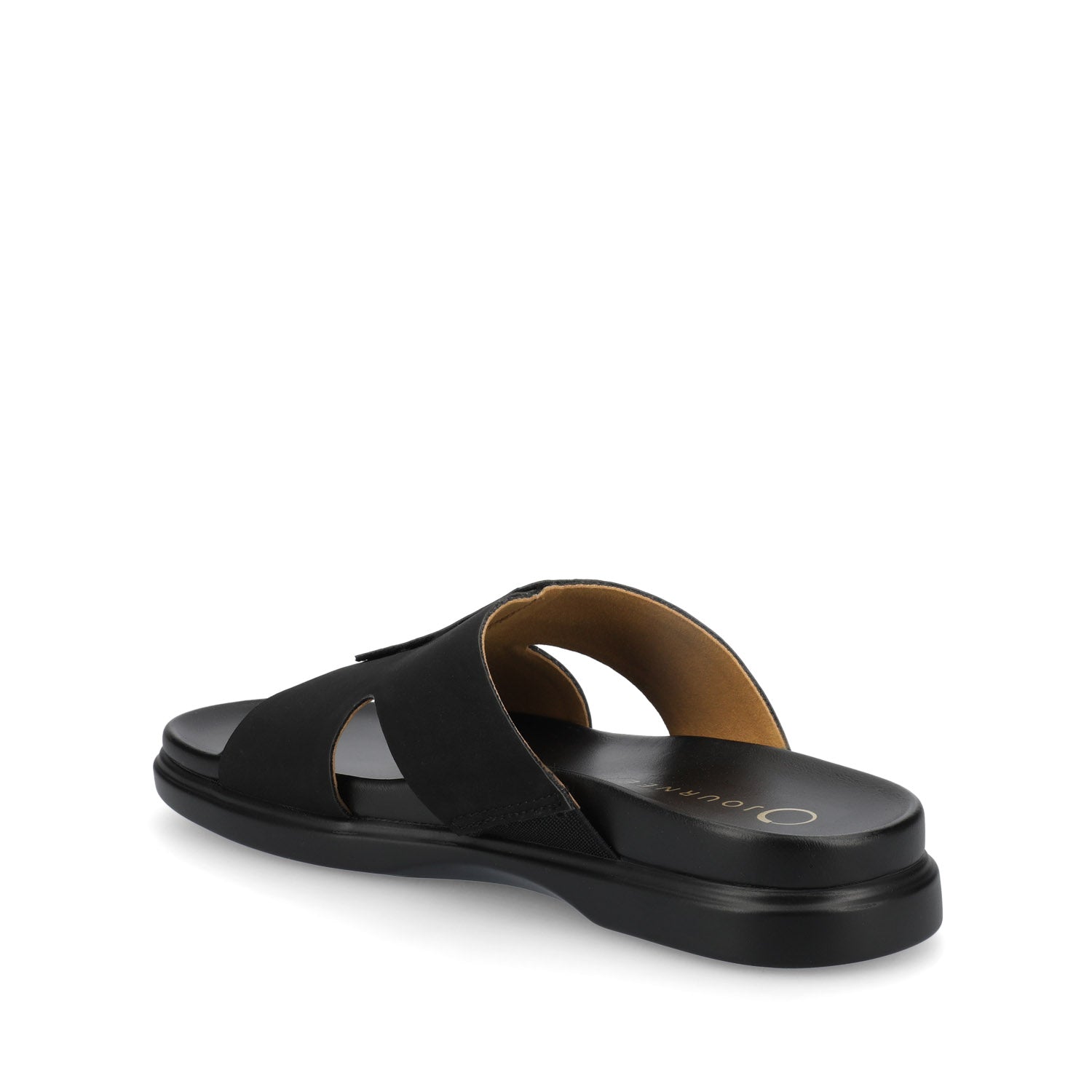Journee MISEY SINGLE BAND SLIP ON SANDALS - Black