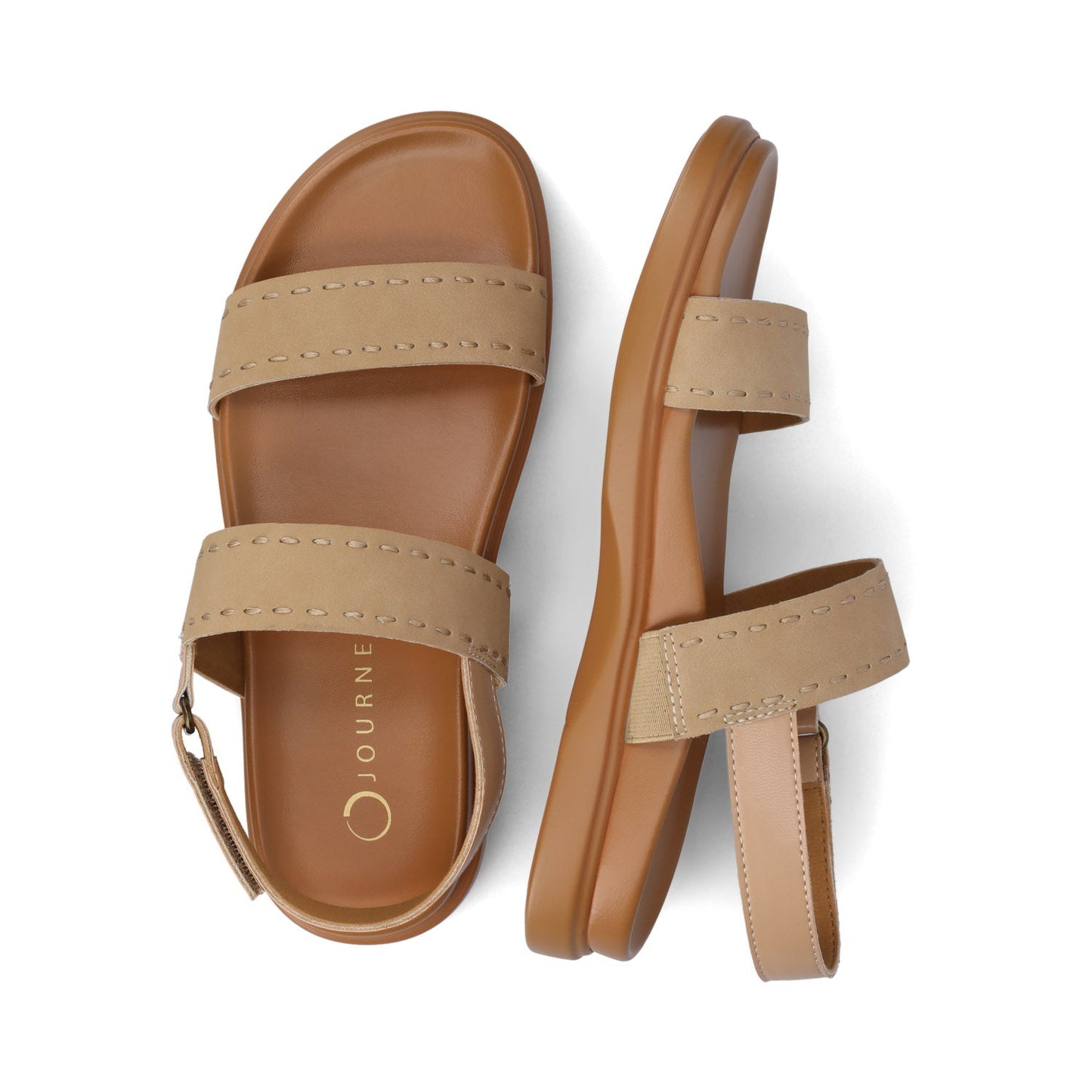 Journee MILIE MULTI STRAP SANDALS - Sand
