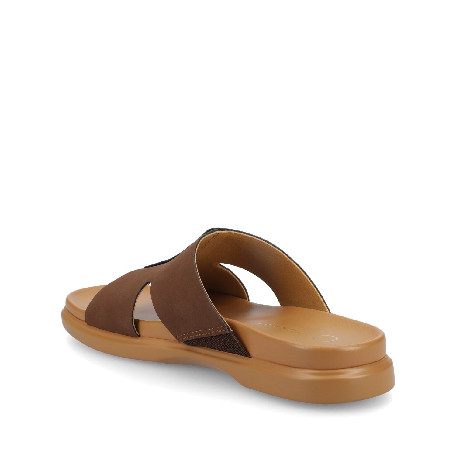 Journee MISEY SINGLE BAND SLIP ON SANDALS - Brown