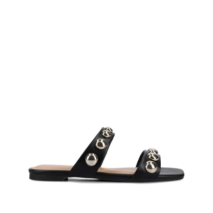 Journee FRIDA SLIP ON SANDALS - Black/Gold