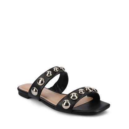 Journee FRIDA SLIP ON SANDALS - Black/Gold