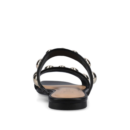 Journee FRIDA SLIP ON SANDALS - Black/Gold