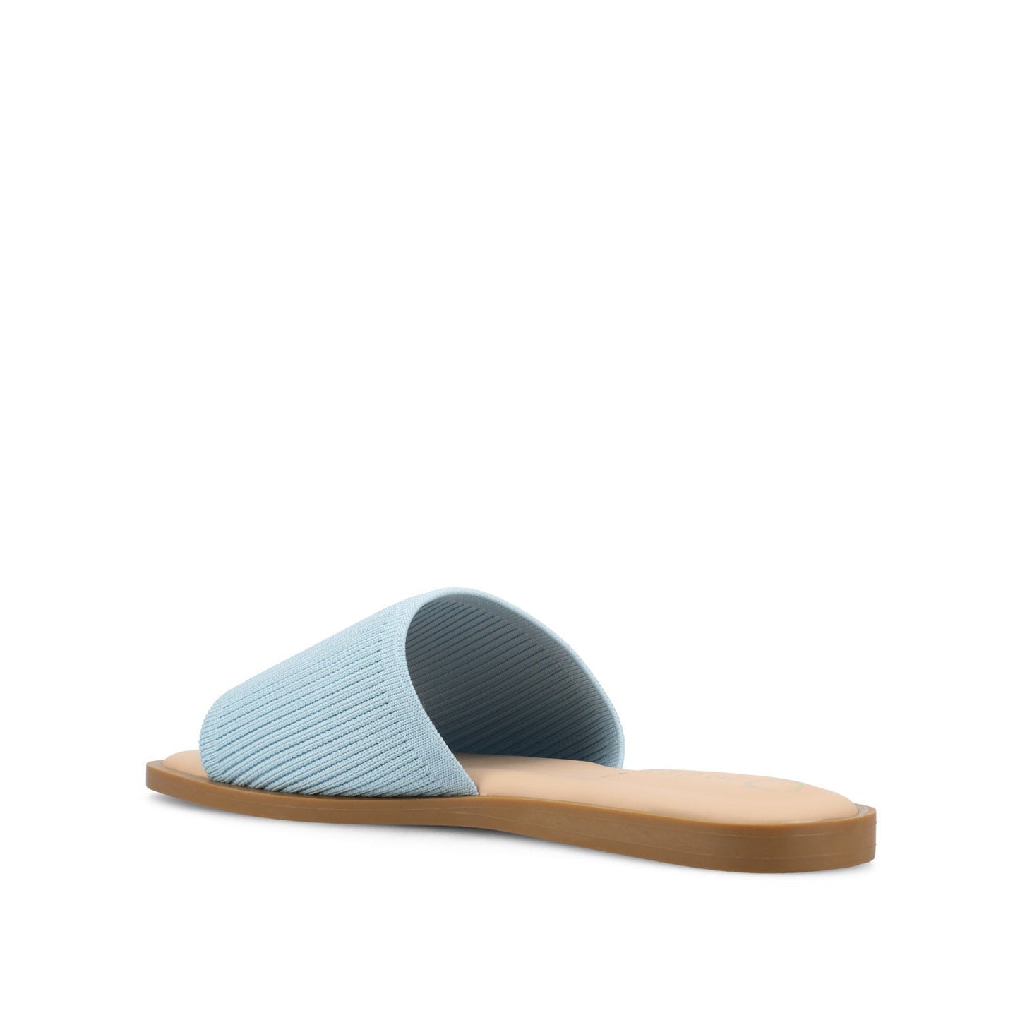 Journee PRISILLA SLIDE SANDALS IN KNIT FABRIC - Blue