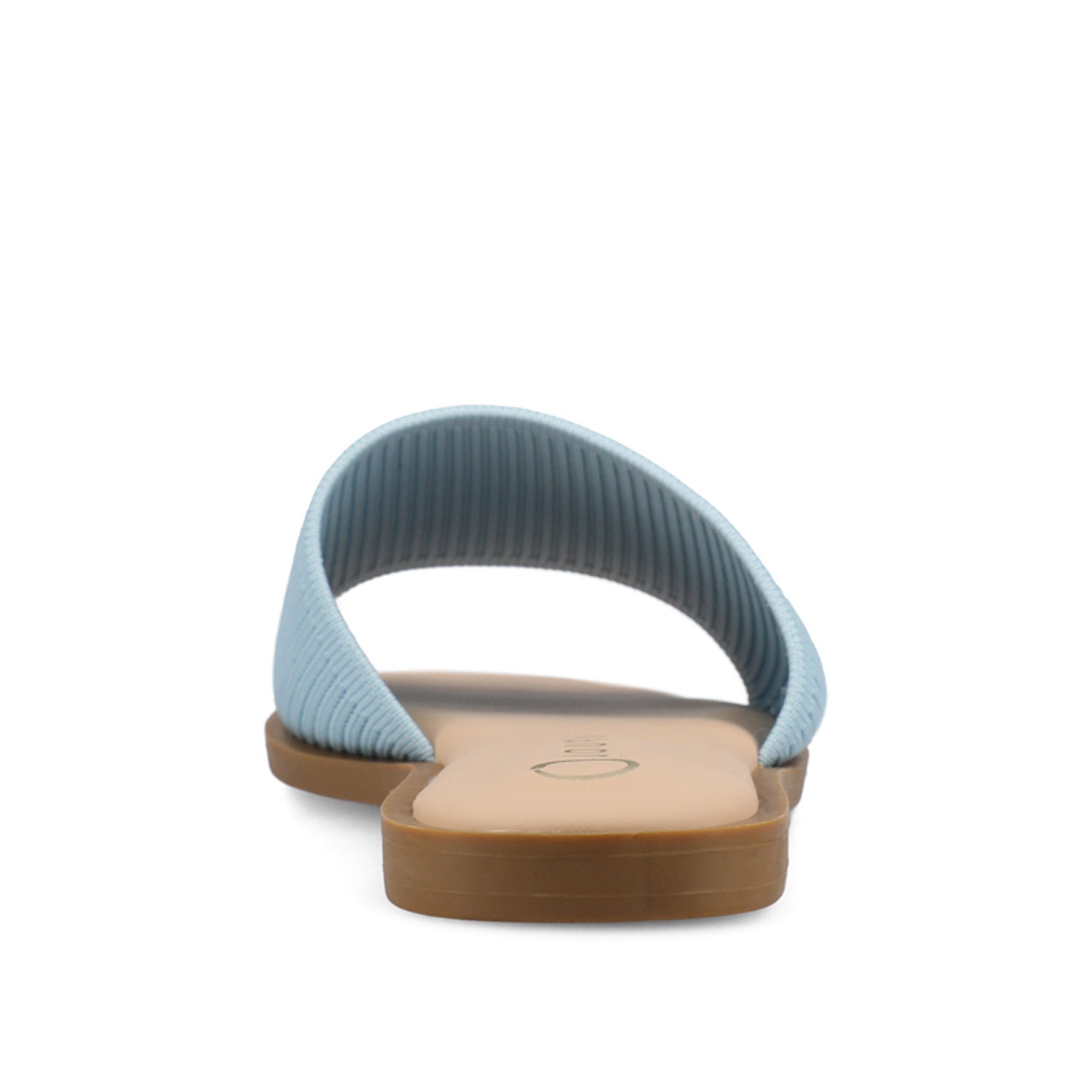 Journee PRISILLA SLIDE SANDALS IN KNIT FABRIC - Blue