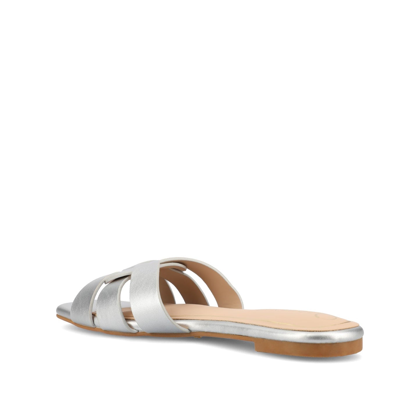 Journee ARRINA SLIDE SANDALS IN BASIC PATENT - Silver PU