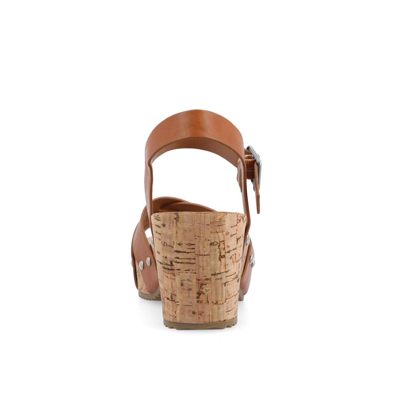 Journee VALENTINA HEELED SANDALS IN VEGAN LEATHER - Tan
