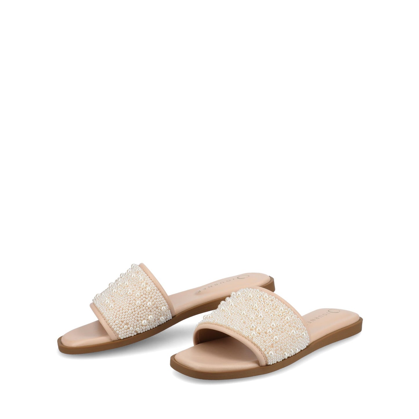 Journee PRECLY EVENING FLAT SANDALS - Blush