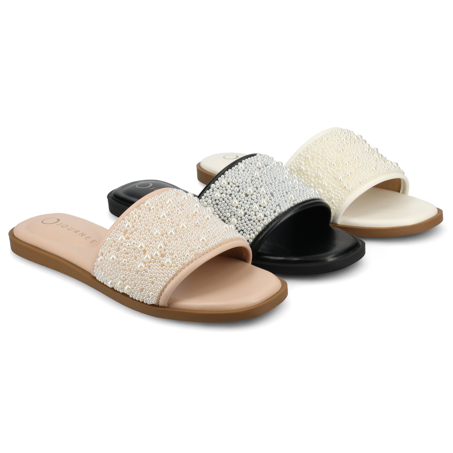 Journee PRECLY EVENING FLAT SANDALS - Blush