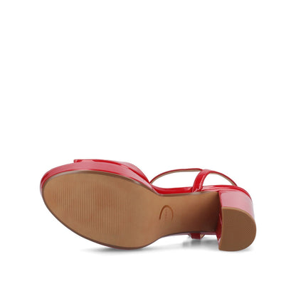 Journee NALIE PLATFORM DRESS SANDALS - Red Patent