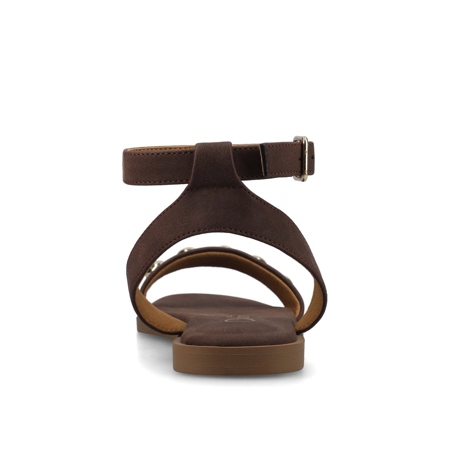 Journee PRIMROSE ANKLE STRAP SANDALS - Chocolate Nubuck