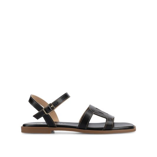 Journee BRIDEY ANKLE STRAP SANDALS - Black