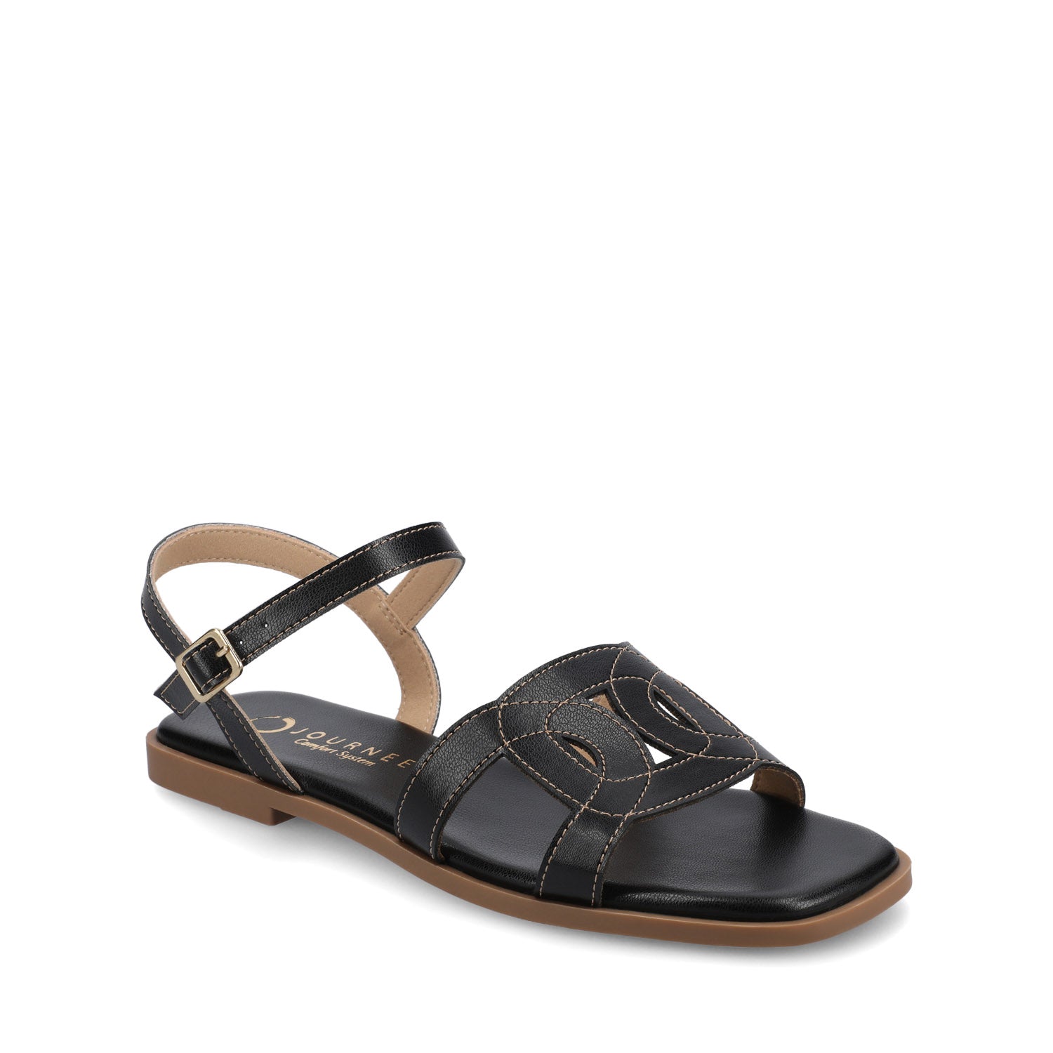Journee BRIDEY ANKLE STRAP SANDALS - Black