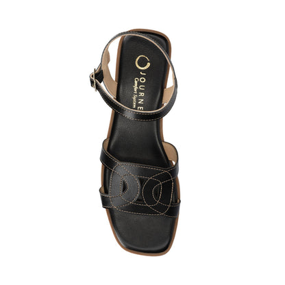 Journee BRIDEY ANKLE STRAP SANDALS - Black