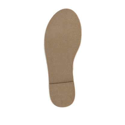 Journee LYDDIA ESPADRILLE SANDALS IN VEGAN LEATHER - Taupe