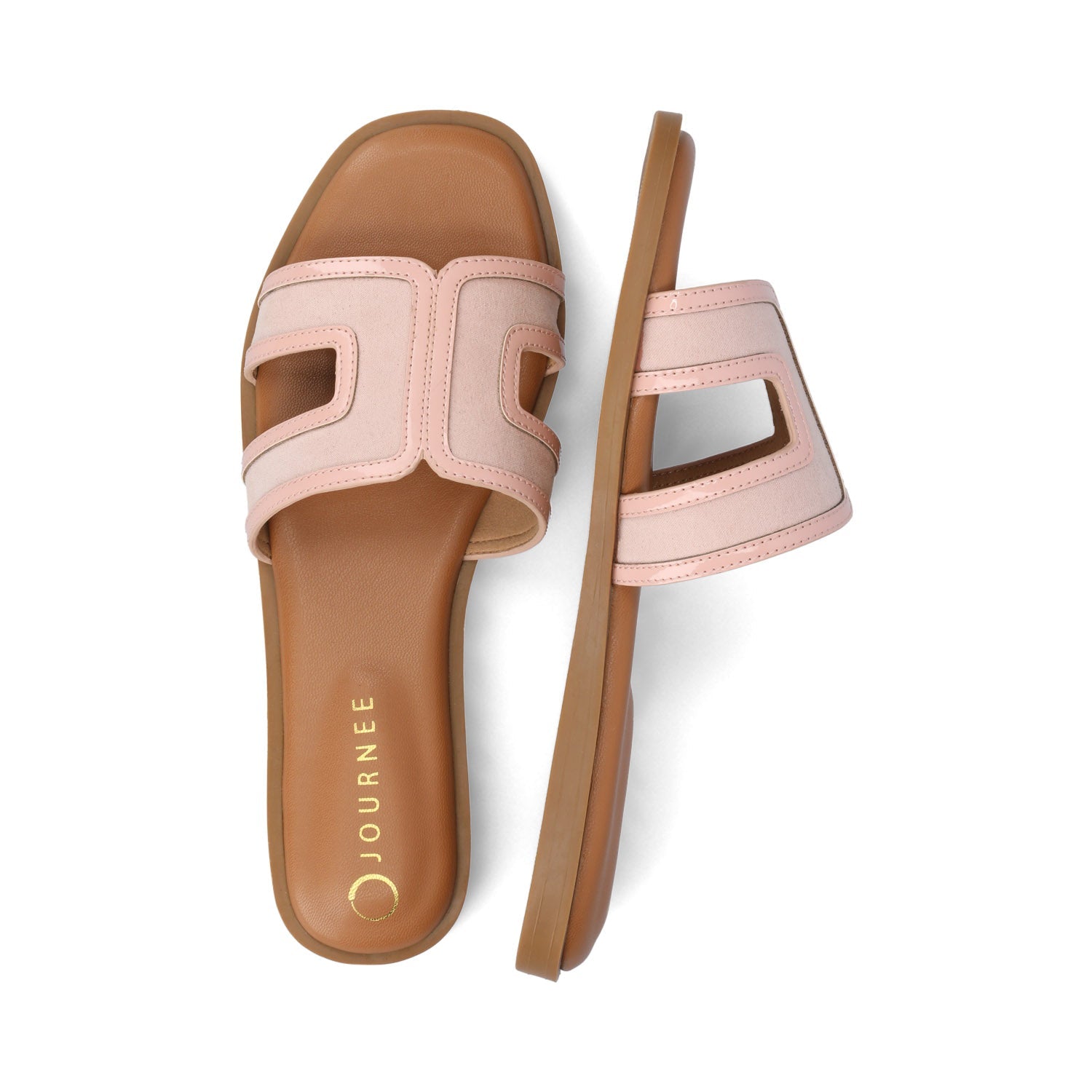 Journee PRIMAH FLAT SANDALS - Pink
