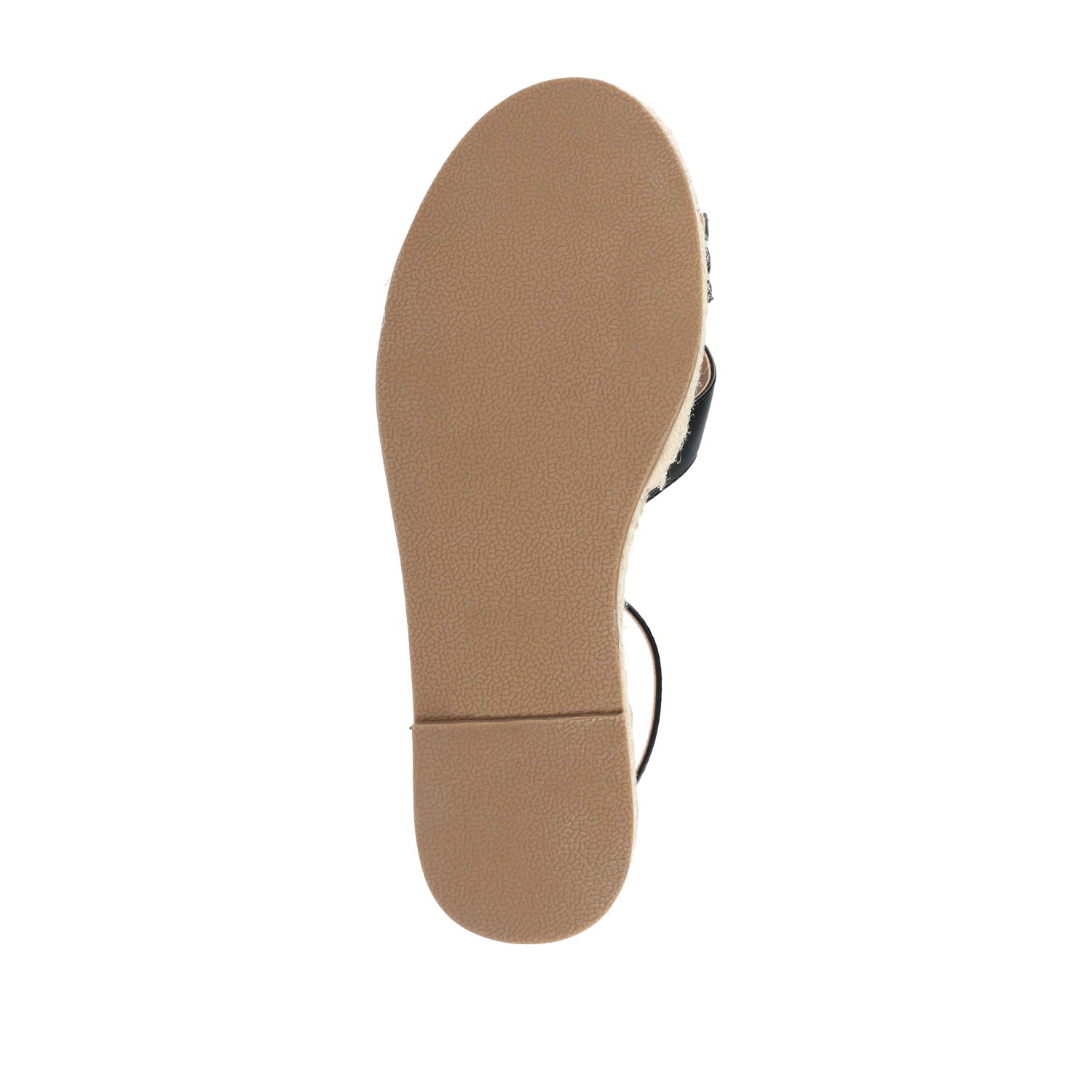 Journee LYDDIA ESPADRILLE SANDALS IN VEGAN LEATHER - Black