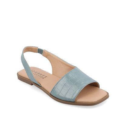 Journee BRINSLEY CUTOUT SANDALS IN CROCO - Blue Croco
