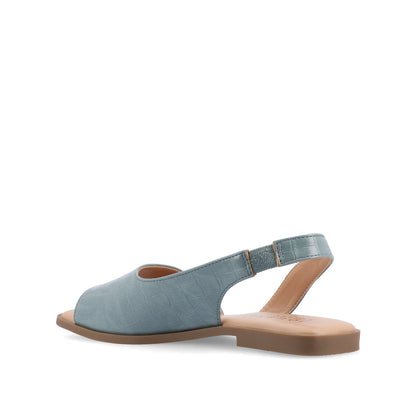 Journee BRINSLEY CUTOUT SANDALS IN CROCO - Blue Croco