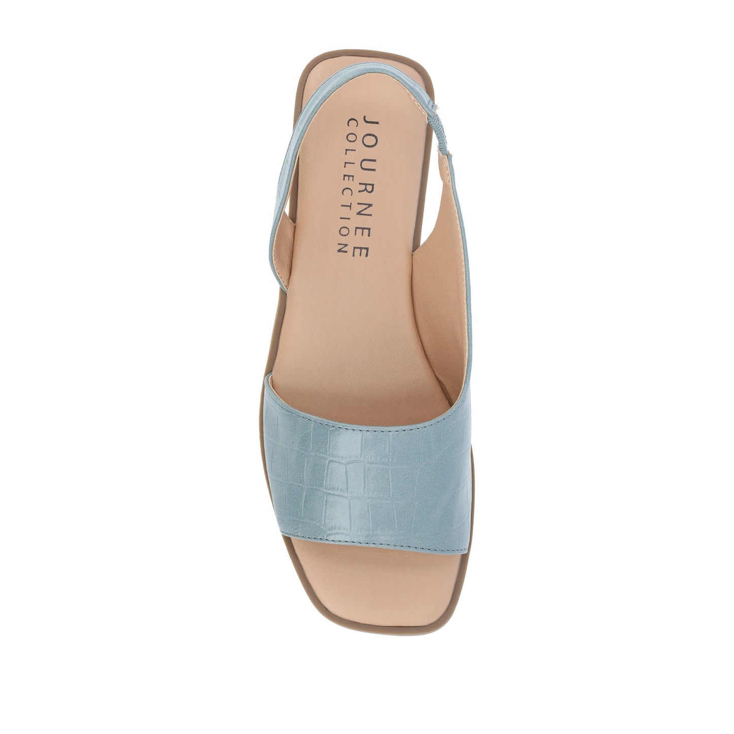 Journee BRINSLEY CUTOUT SANDALS IN CROCO - Blue Croco