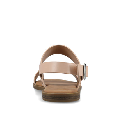 Journee LAVINE MULTI STRAP SANDALS NEW - Blush PU