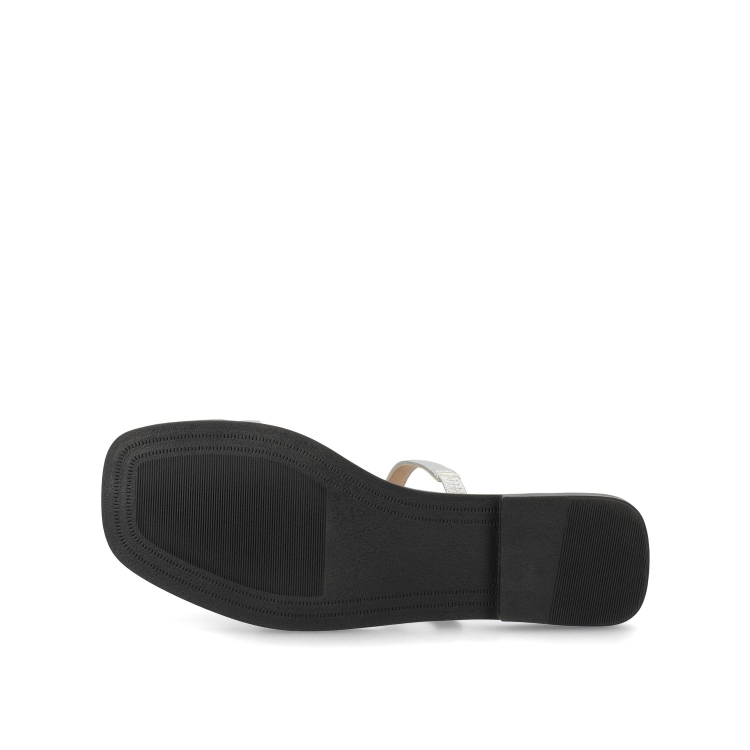 Journee BRISA SLIDE SANDALS IN VEGAN LEATHER - Silver PU