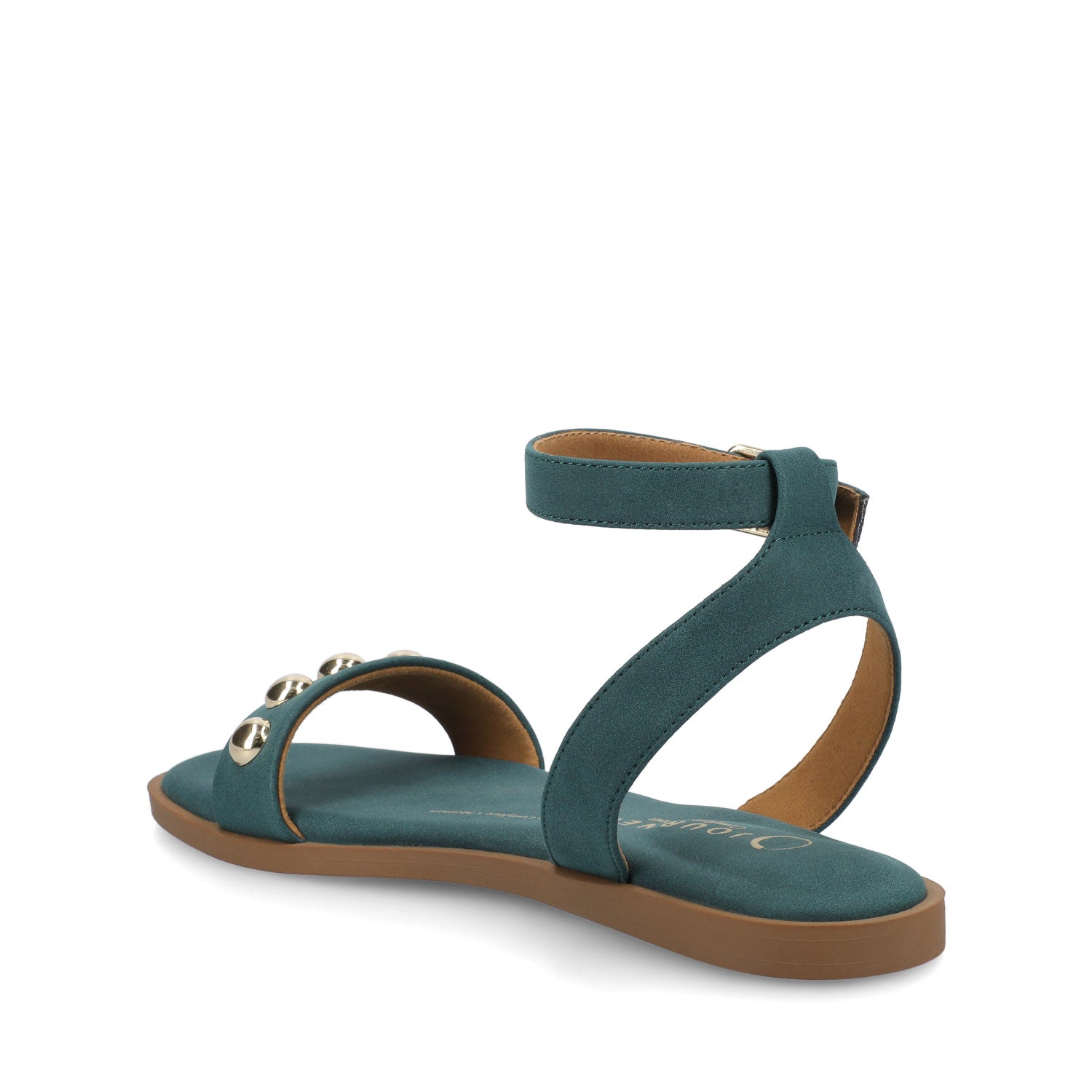 Journee PRIMROSE ANKLE STRAP SANDALS - Teal Nubuck