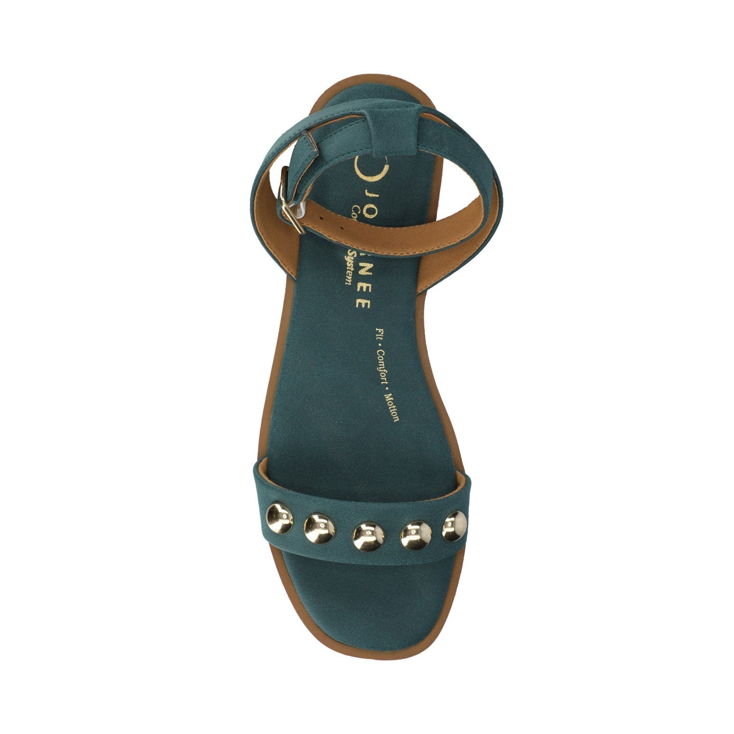 Journee PRIMROSE ANKLE STRAP SANDALS - Teal Nubuck