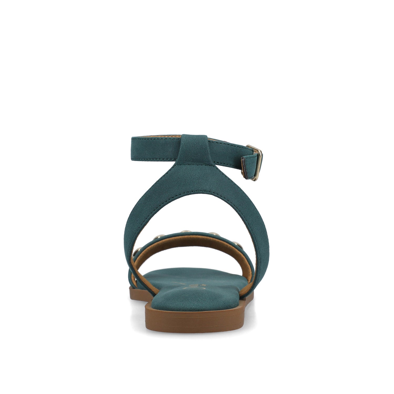 Journee PRIMROSE ANKLE STRAP SANDALS - Teal Nubuck