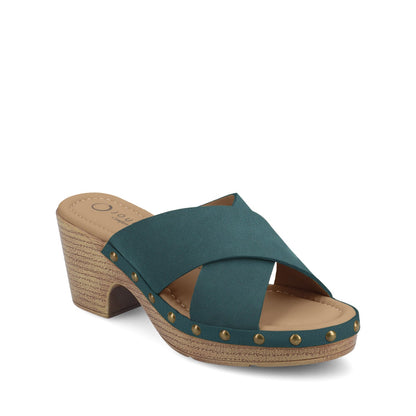 Journee SILVANA CLOG SANDALS - Teal