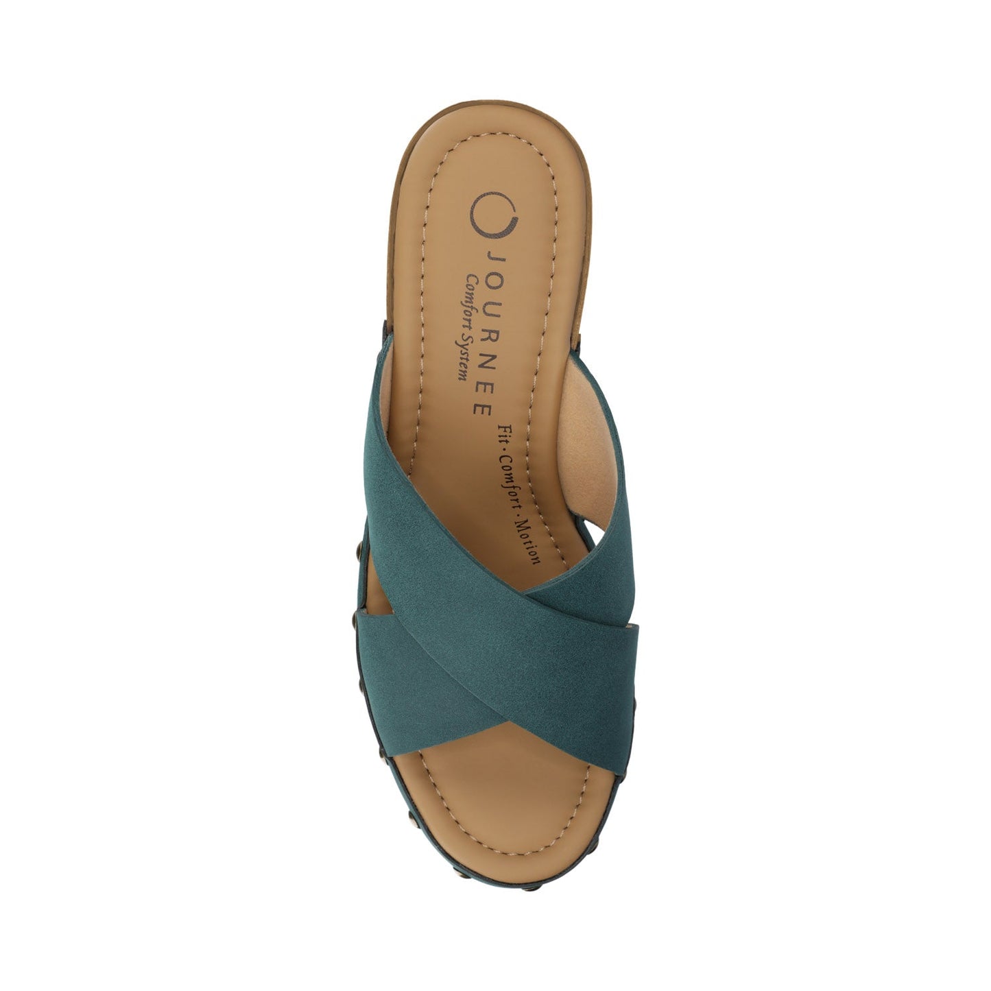 Journee SILVANA CLOG SANDALS - Teal