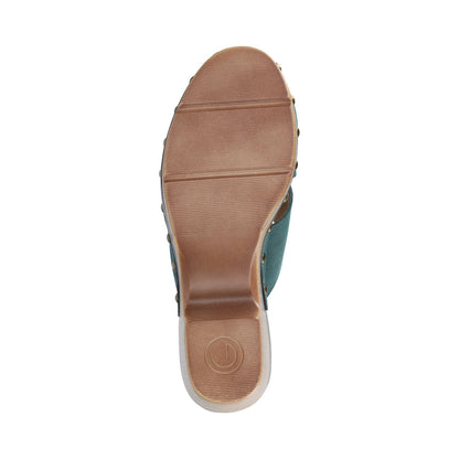 Journee SILVANA CLOG SANDALS - Teal