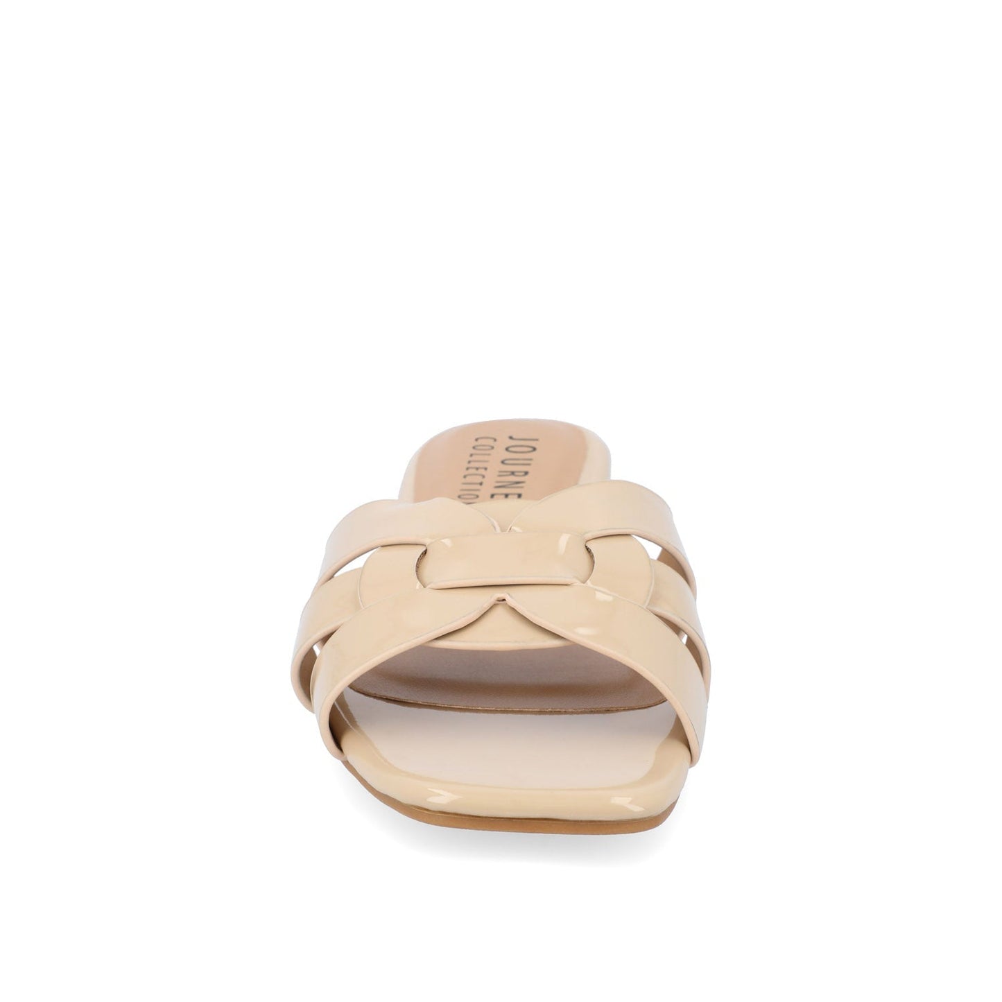 Journee ARRINA SLIDE SANDALS IN BASIC PATENT - Nude Patent